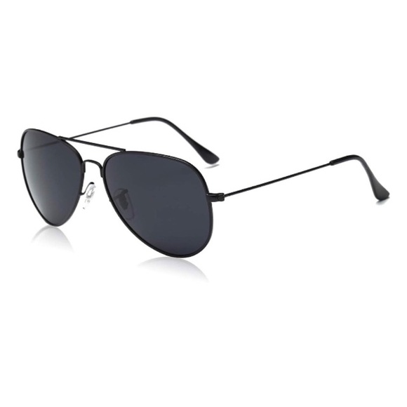 Blackout Smoke Lens Aviator Sunglasses - Picture 3 of 3